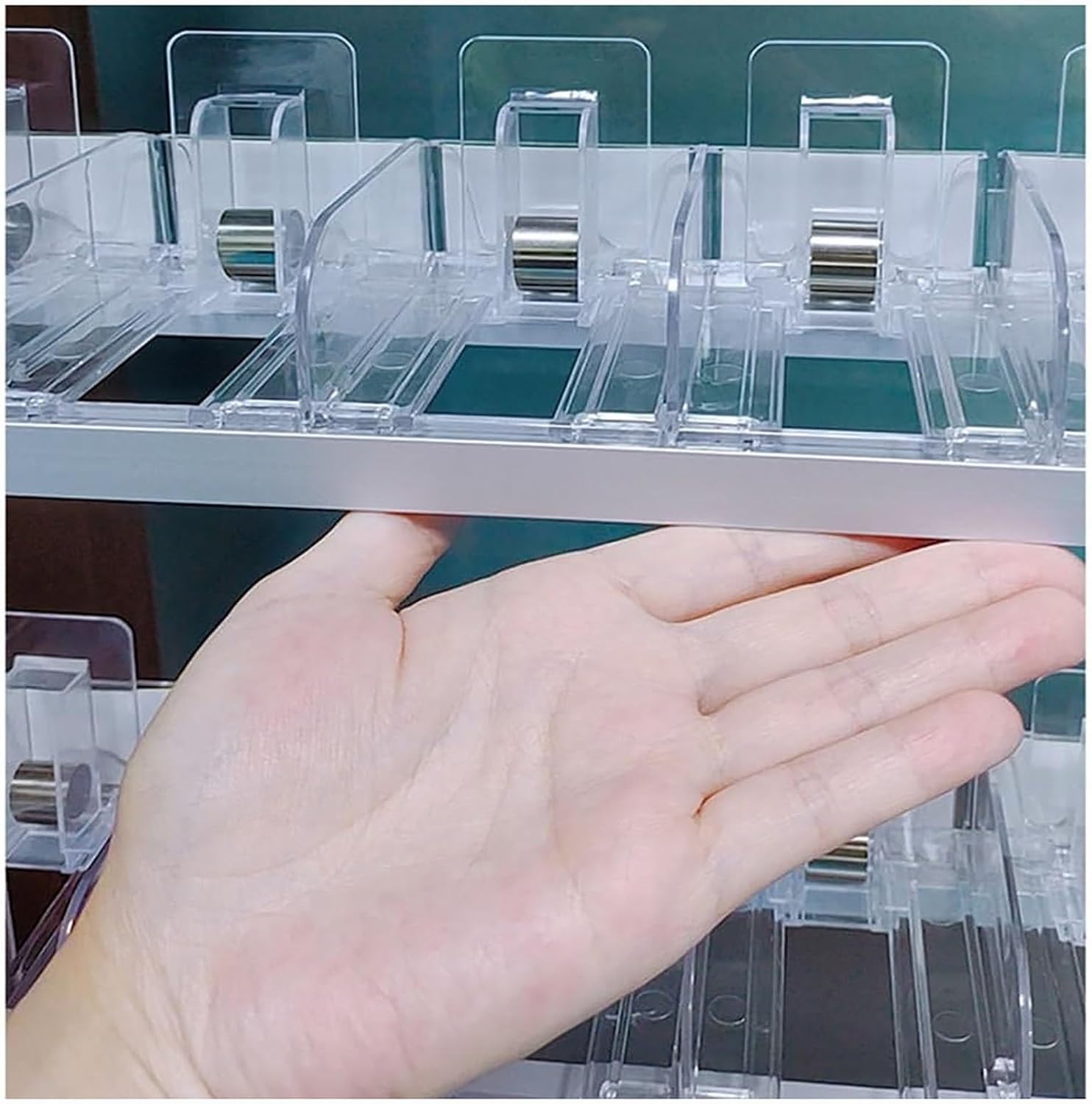 Store Display Shelves, Rectangular Cigarette Case Holder, Auto Cigarette Pushers,Cigarette Display Holder, Wall Mounted Cigarette Rack (Color : Clear, Size : 92x27x65cm) (Size : 6Tier-86x27x80cm)