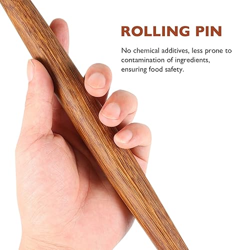 Miniatura 8 de Rodillo de madera para hornear largo con soporte de palillos para fondant, corteza de pastel, galletas, pastelería, 2 uds