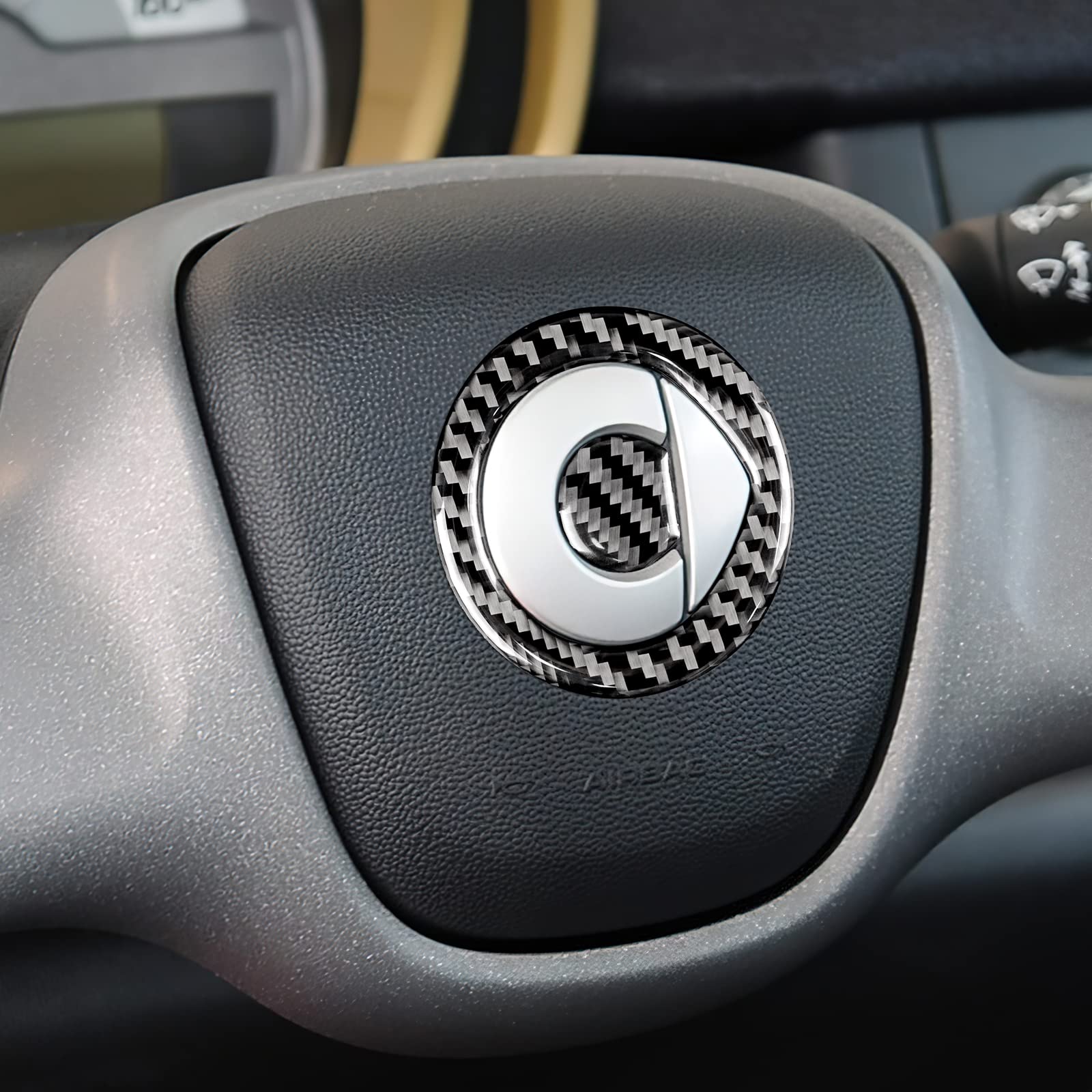 Décor Intérieur Fibre De Carbone Pour Smart Fortwo 451 (2010-2015) – Autocollant Bouton & Cadre De Porte - 10
