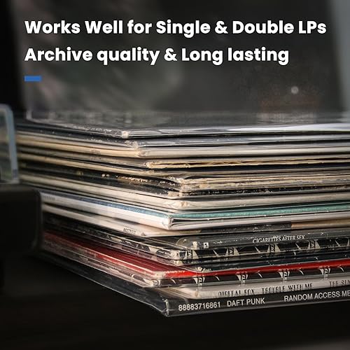 Miniatura 5 de Fundas de vinilo para álbumes fundas protectoras de disco de vinilo LP de 12 pulgadas  Fundas exteriores de registro de 3 mil de grosor