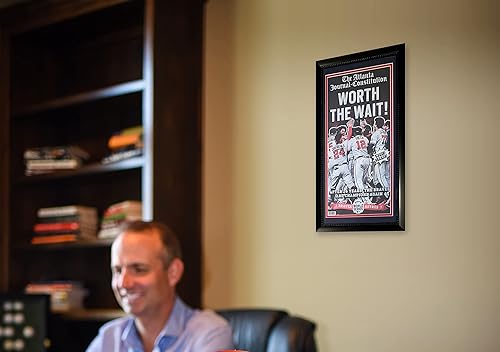 Atlanta Journal Constitution 2021 World Series Braves Baseball Original 14x26 Front Page Framed Newspaper WORTH THE WAIT! - Get The Authentic