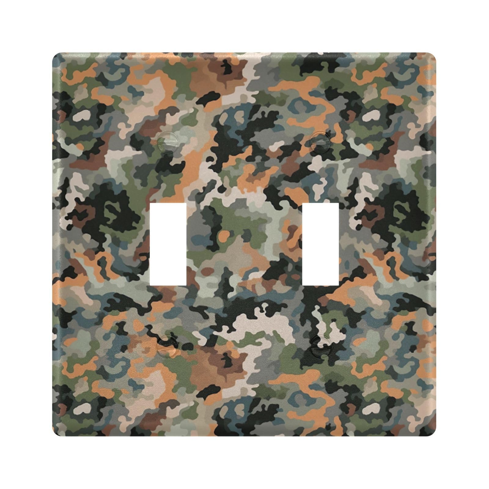 UMIRIKO Camouflage Light Switch Cover Plate Covers Decorative Double Toggle Home Decor 202a8584