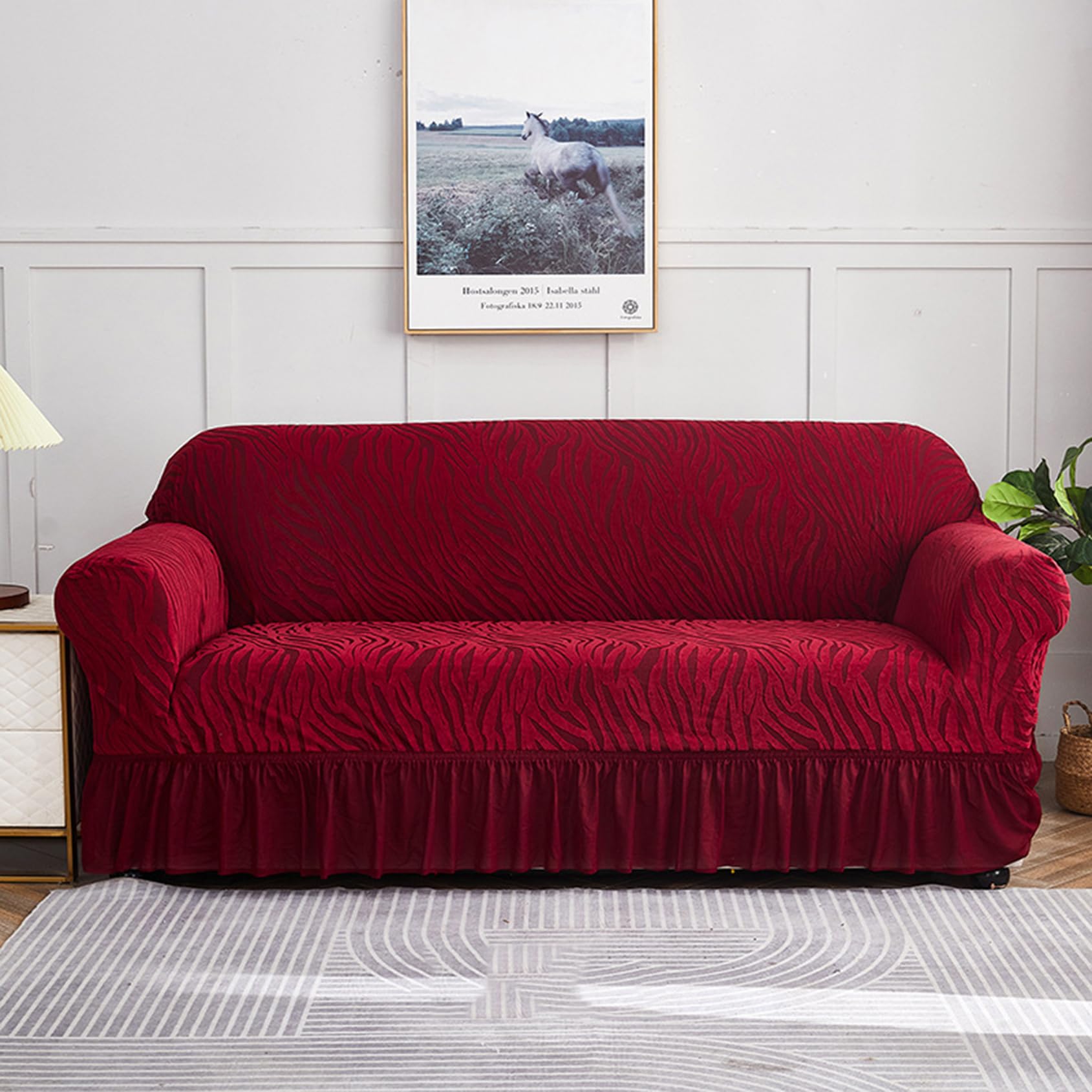 Pers C 1/2/3/4 Seater Sofa Over, Thick Stretch Sofa Slipcover All-Inclusive Dustproof Sofa Overs Living Room Hair Overs Washable Furniture Protector Over(Size:3 Seater(190-230Cm),Olor:c)