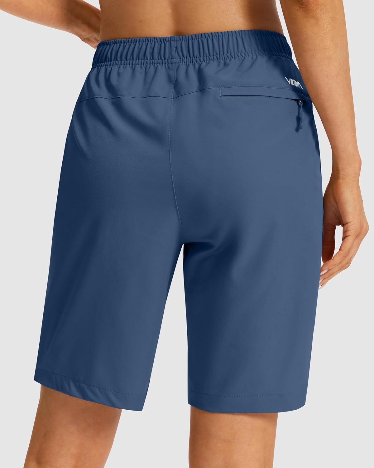 Viodia Women's 9''/11'' Hiking Shorts Long Bermuda Lightweight Shorts Quick Dry Athletic Golf Shorts with 3 Zipper Pockets