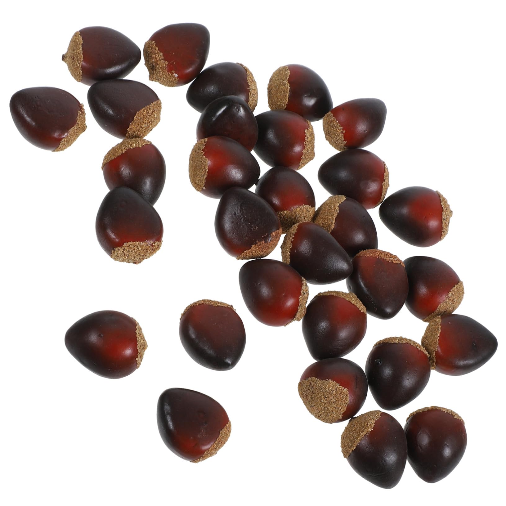 Alipis 5 Juegos Castaña De Espuma Apoyo De Frutas Falsas Castañas Falsas Modelo De Castaño Artificial Hielo Falso Real Nueces Artificiales para El Hogar Modelo De Comida Coffee 30 Uds * 5