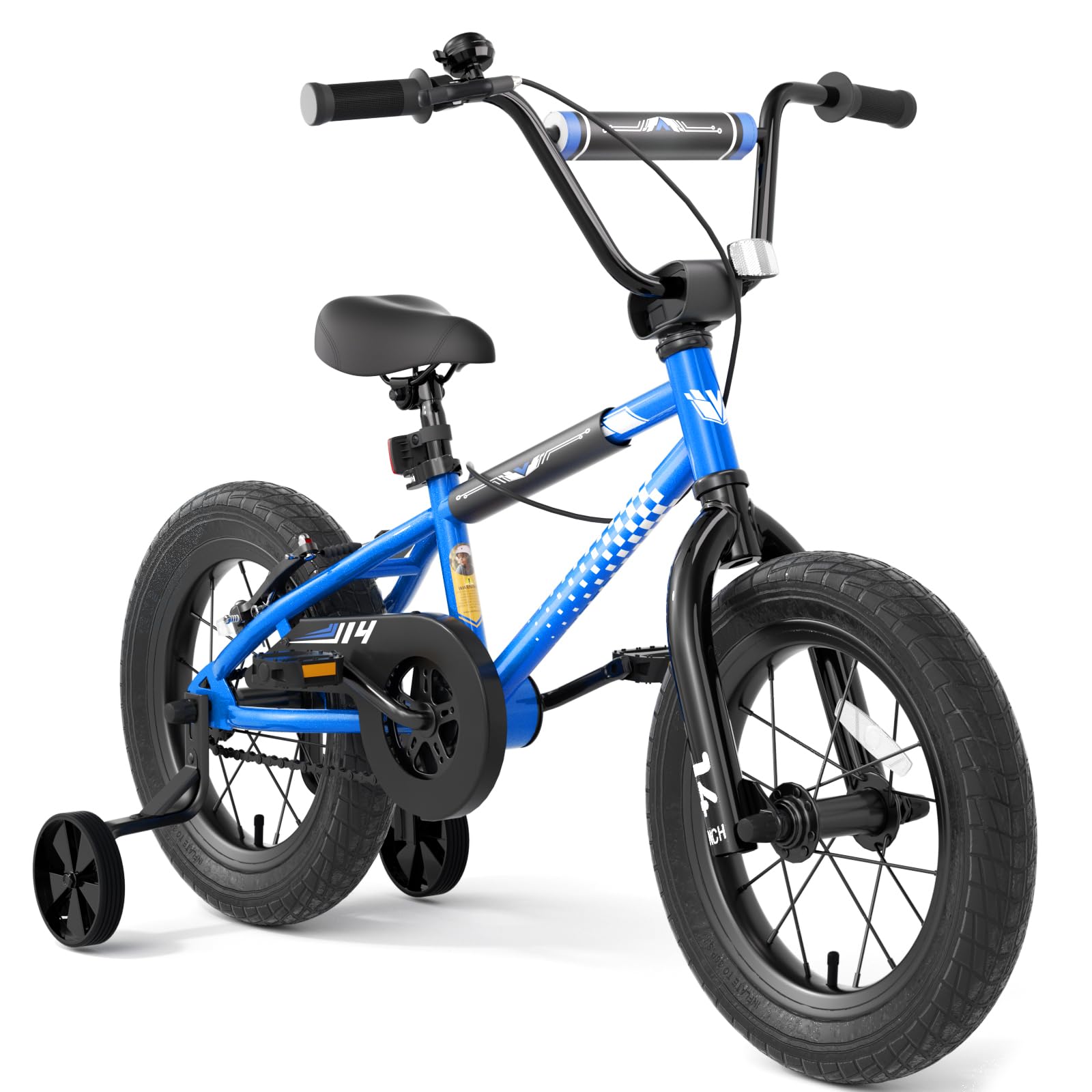 XJD12 14 16 Inch Kids Bike BMX Style Bicycle with Training Wheels Coaster Brake for 1-10 Years Old Toddlers Boys Girls Multiple Colors