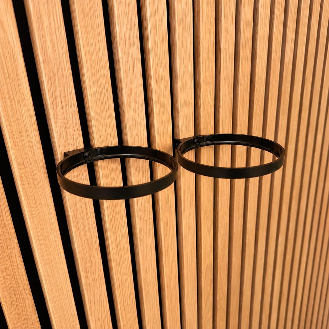 Vleugel Black 2 X Acoustic Panel Plant Ring V2 Small Drilling Free Assembly