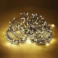 Vista 2 de ER CHEN Tira de luces LED de 165 pies, 500 luces LED estrelladas en cable de cobre verde de 164.0 ft, adaptador de corriente + control remoto
