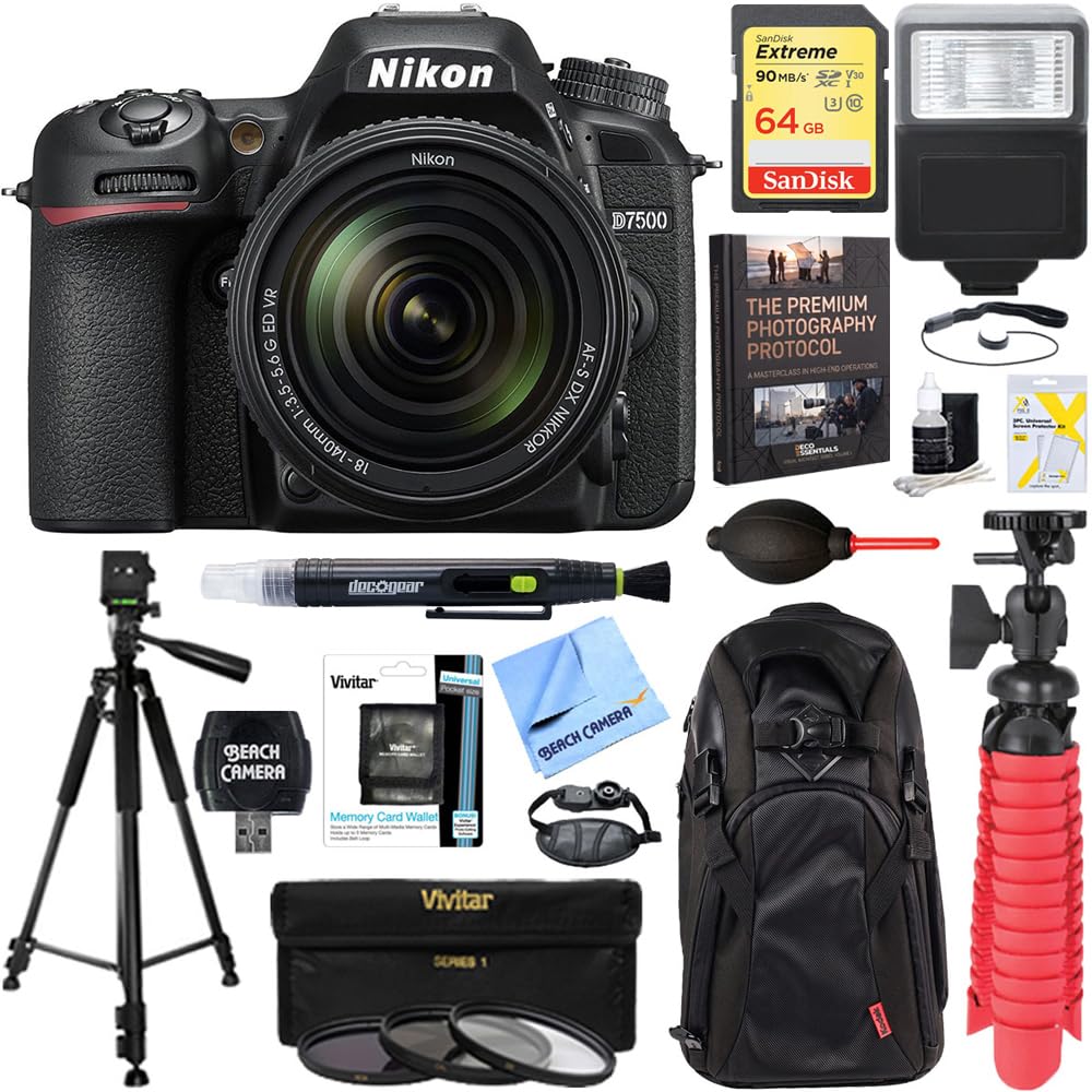 Amazon | Nikon d7500ブラックデジタルSLRカメラwith 18 – 140 mm VR