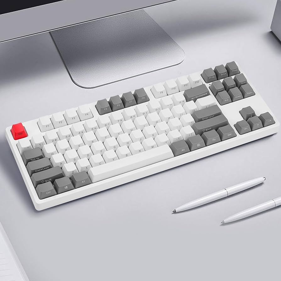 Acid Caps Standard キーキャップ Gray on White Acid Caps ”Standard”」Gray on White｜Keeb-On!