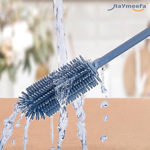 Miniatura 4 de Raymeefa Cepillo de limpieza de doble cara, cepillo suave para cocina, cepillo de limpieza de botellas de silicona reutilizable, limpiador de
