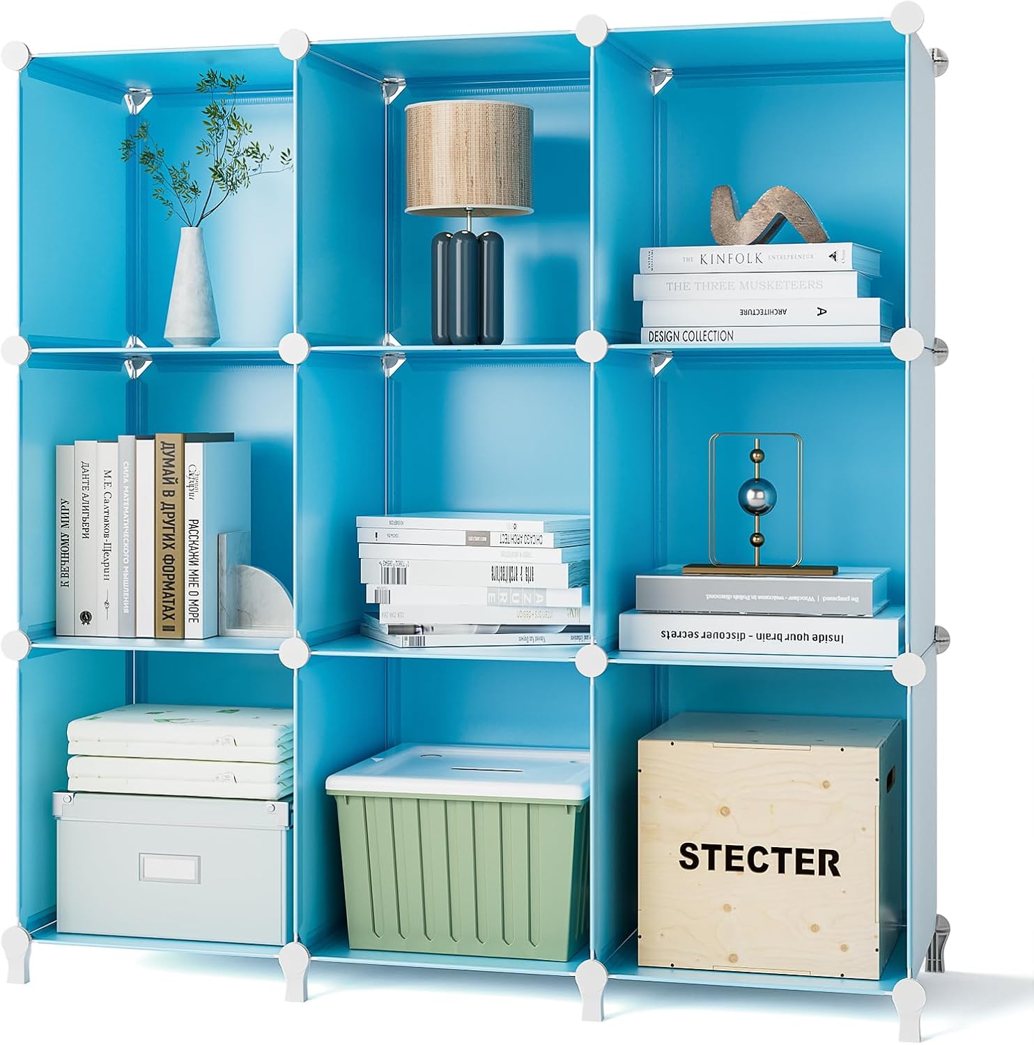 GIMTRR Closet Organizers and Storage, 9 Cubes Storage Shelf, Meuble de