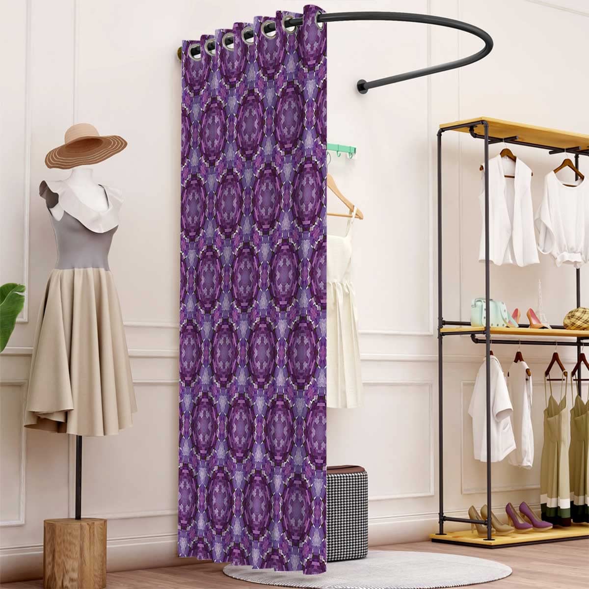 Leeva Tende Oscuranti Floreali Per Camera Da Letto – 2 Pannelli 132x160 Cm, Termiche, Isolanti, Viola - 3