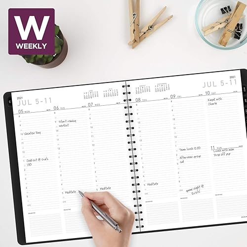 Miniatura 2 de Agenda académica semanal y mensual 2021-2022, AT-A-GLANCE, 8-14 x 11 pulgadas, grande, para profesor, estudiante, contemporánea, grafito (70957X45)