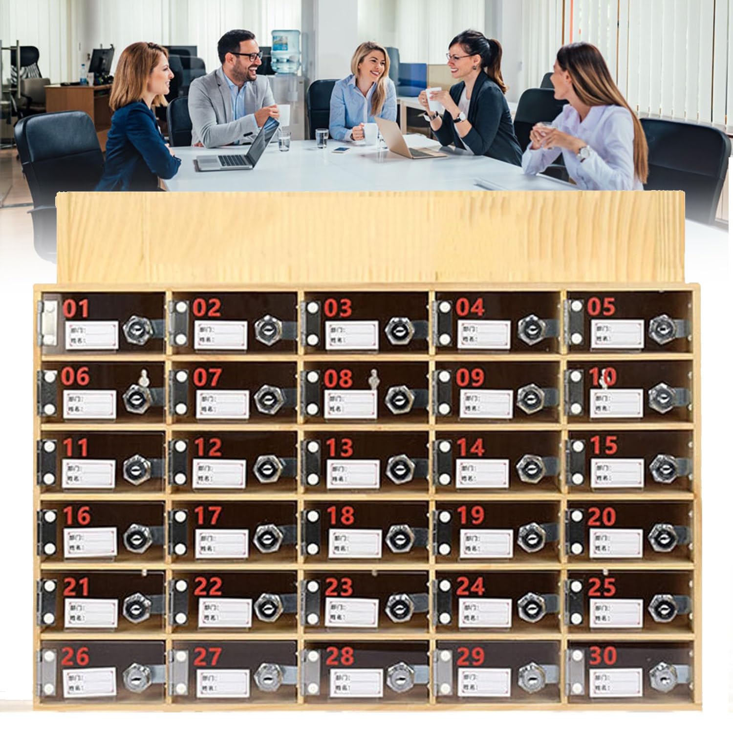 Caja De Seguridad Transparente para Teléfonos Móviles Armario De Pared con Les para Guardar Teléfonos Móviles Ideal para La Oficina O La Escuela con 40 Ranuras.