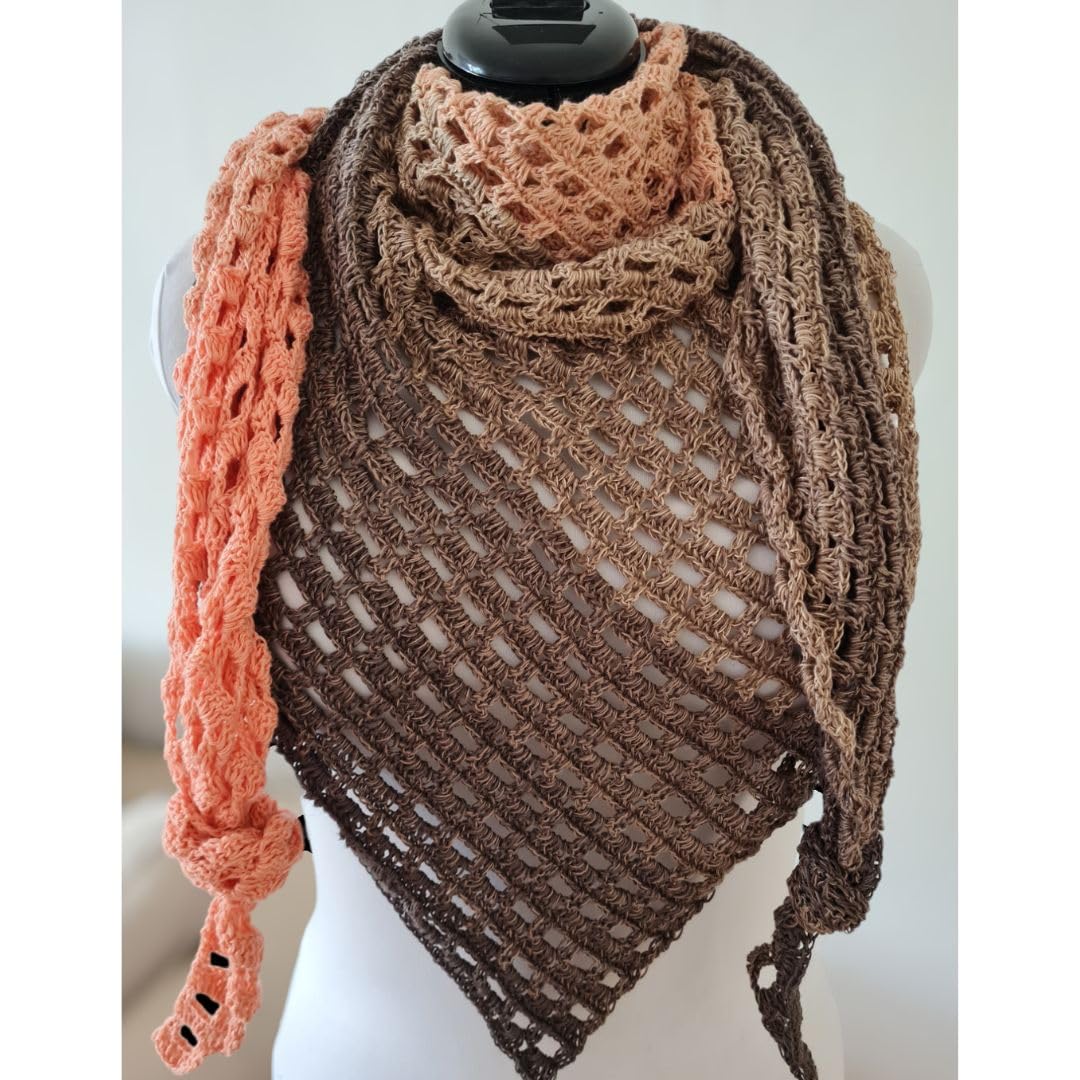 MegaBobbel*Geheimnis*A382* (Außenfarbe: Taupe) Farbverlaufsgarn - Lace Garn Bobbel Wolle zum Häkeln & Stricken (4 fädig, 3750m)