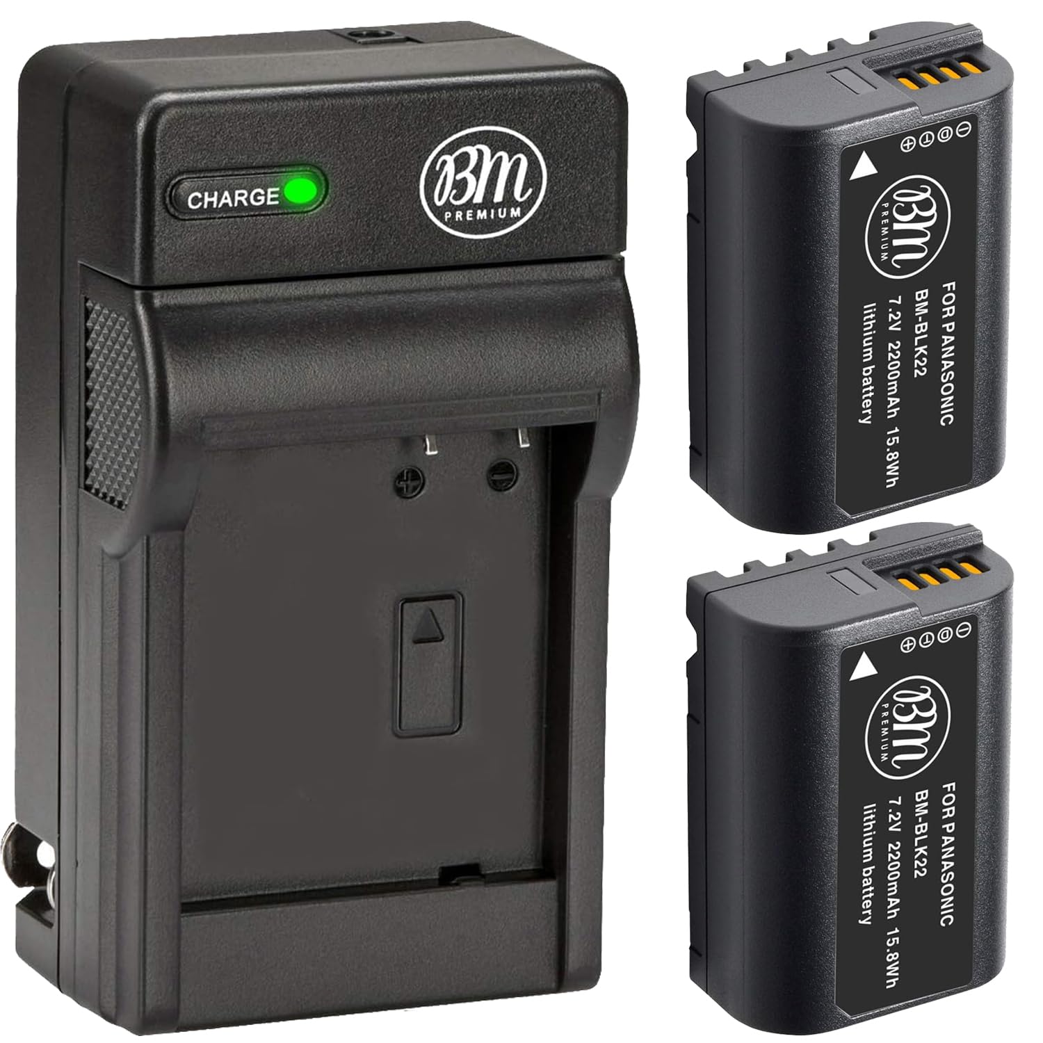 Amazon.com: BM Premium 2 Pack of DMW-BLK22 High Capacity Battery
