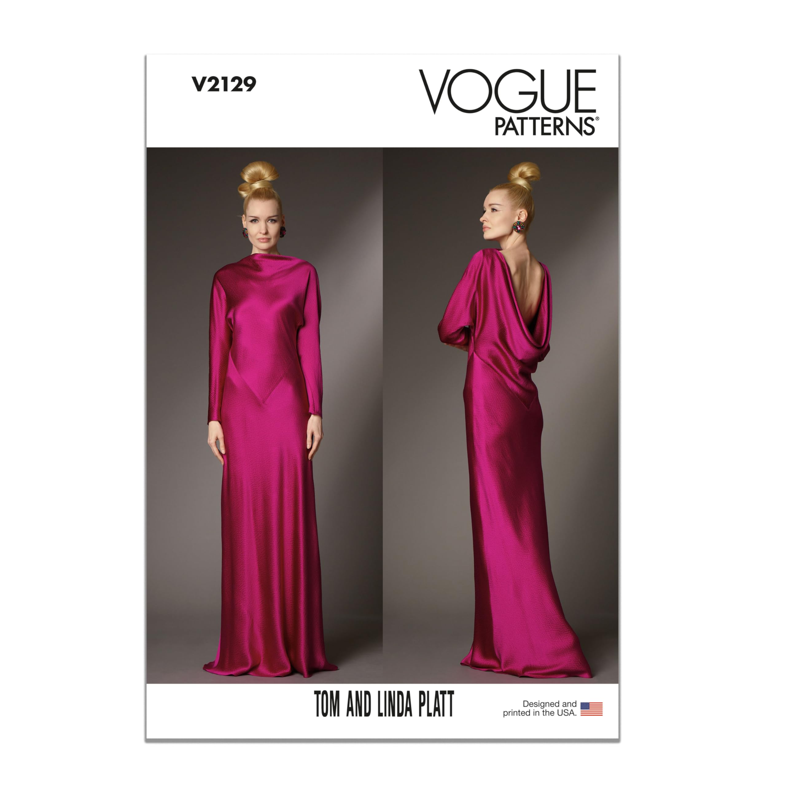 Vogue V2129D5 Misses' Pull-Over A-line Dress Sewing Pattern Packet by Tom and Linda Platt, Design Code V2129, Sizes 4-6-8-10-12 : Arts, Crafts & Sewing