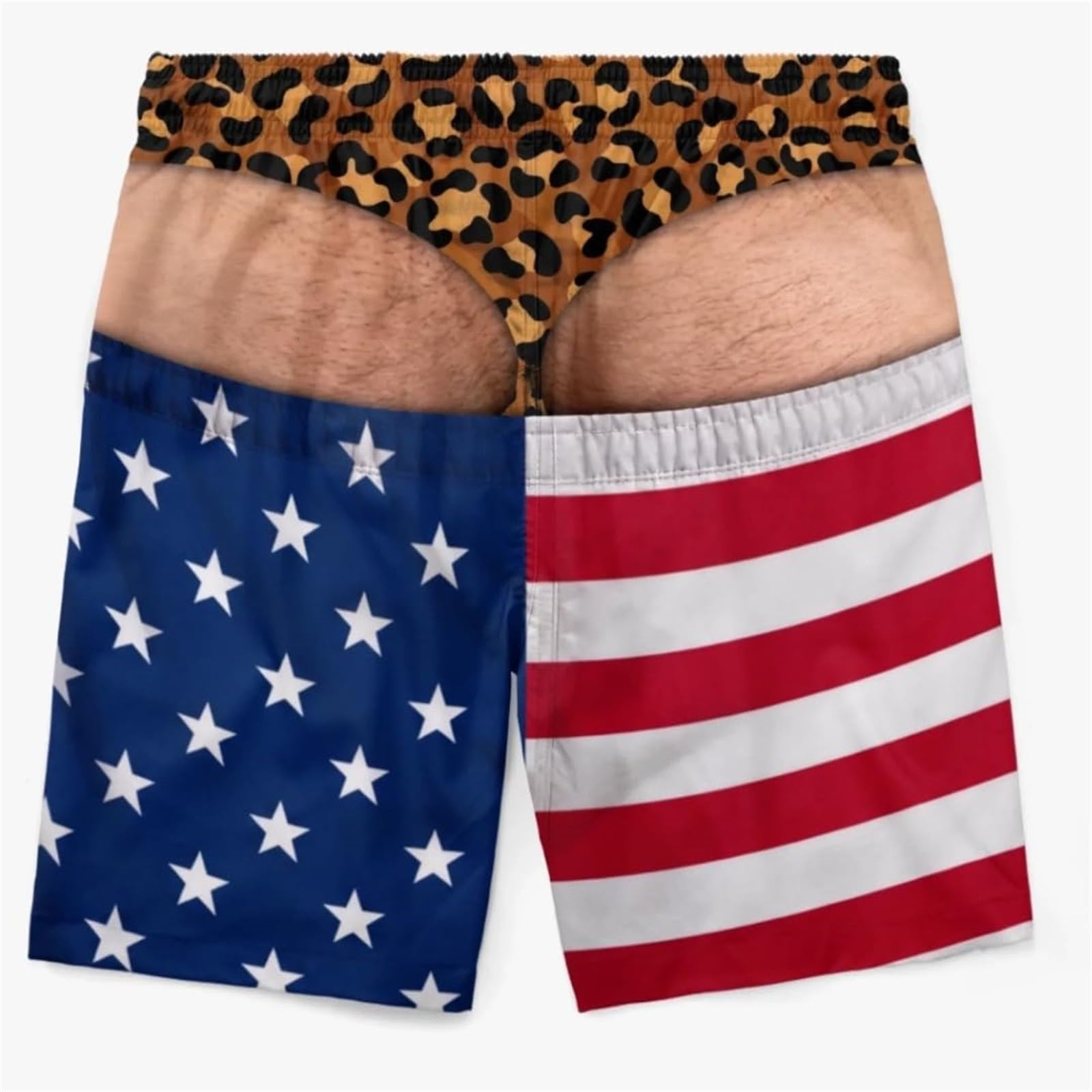 CHUNOTU Swimming Shorts Men 2026 Funny Flag Hairy Big Booty Swim Trunks, A02-wine, 4XL - Image 6