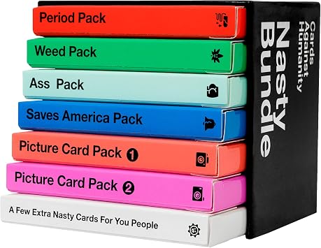 Cards Against Humanity: Nasty Bundle 6 Nasty Themed Packs + 10 All-New Cards