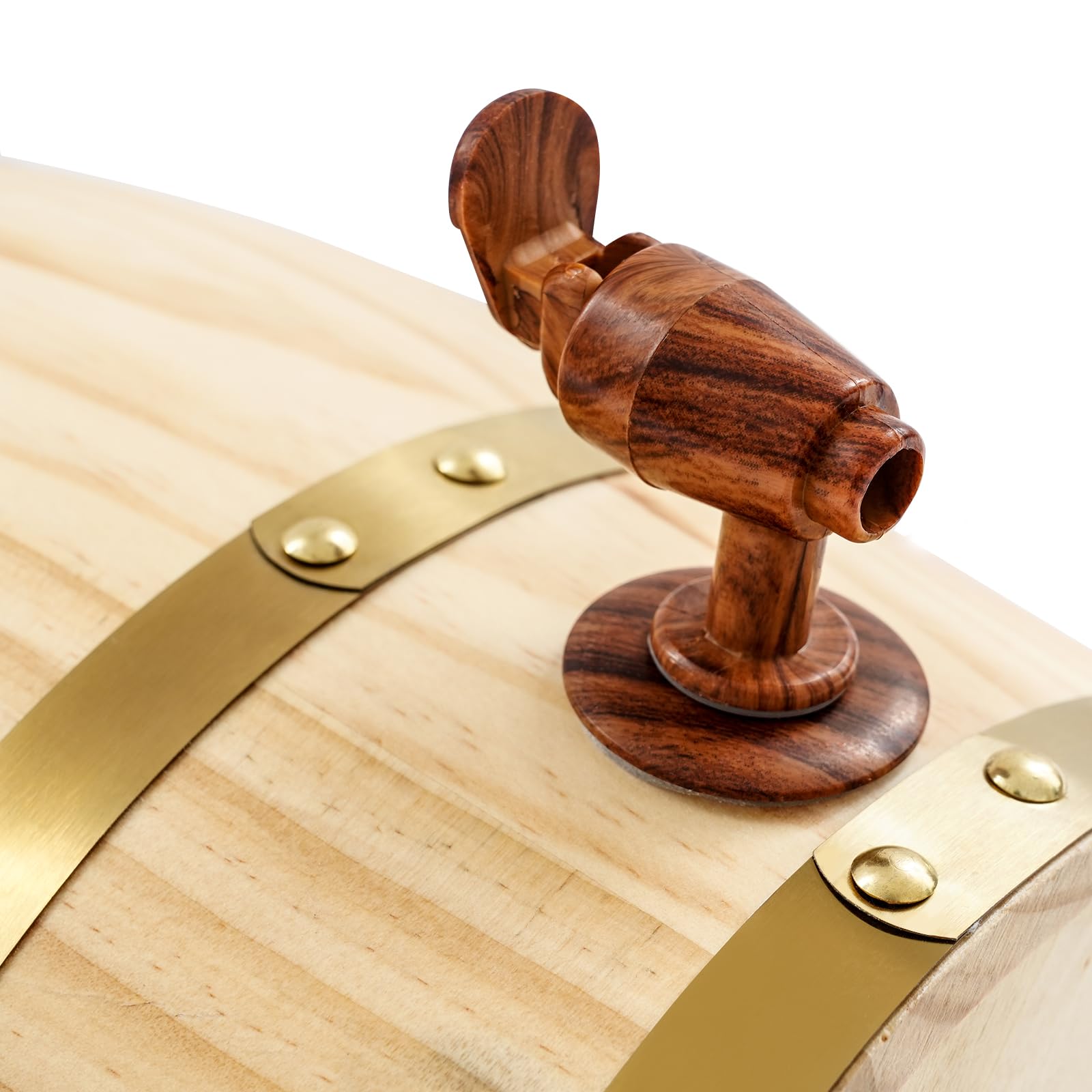 Botte in legno da 10 litri con rubinetto, botte di pino per vino, whisky, liquore - barile per maturità, 26 x 33 cm