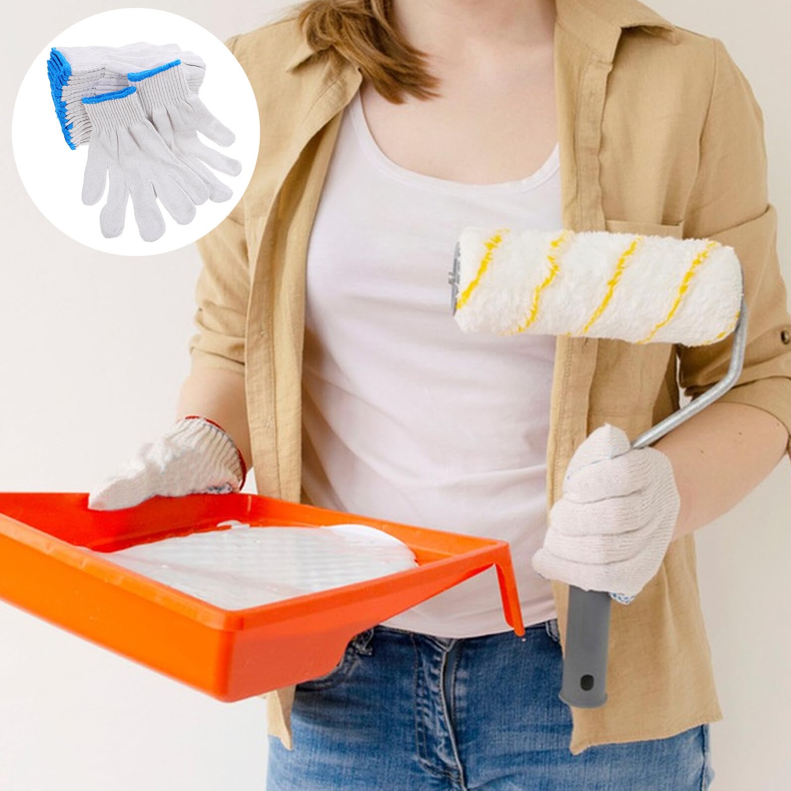 Toyvian 20 Paare Arbeitshandschuhe Gartenhandschuhe aus Dicker Baumwolle Rutschfest Robust und Vielseitig für Gartenarbeit Haushalt und Schwere Arbeiten Atmungsaktiv und Strapazierfähig