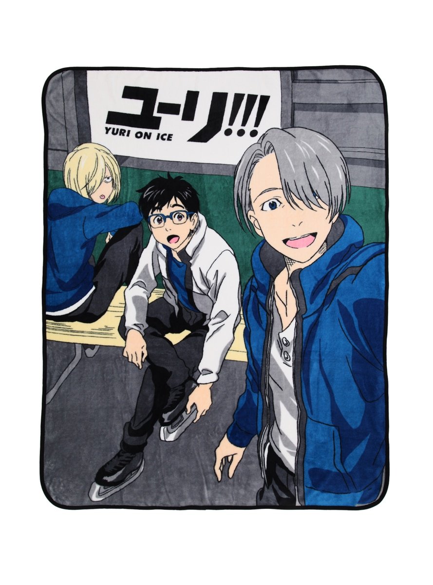 Hot Topic Yuri!!! On Ice Trio Selfie Throw Blanket