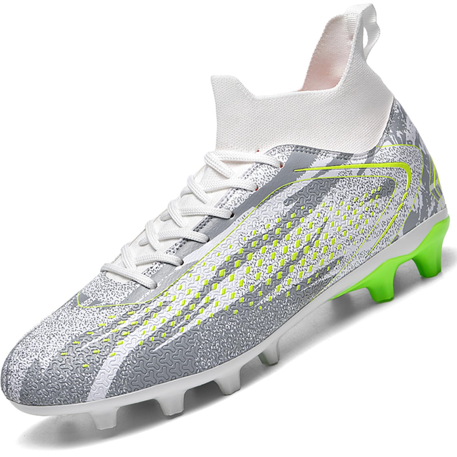 situkeke Fußballschuhe Herren Fussballschuhe Jungen Kinder Kunstrasen High Top Stollen Spikes Turf Trainer Fußball Stiefel Football Schuhe
