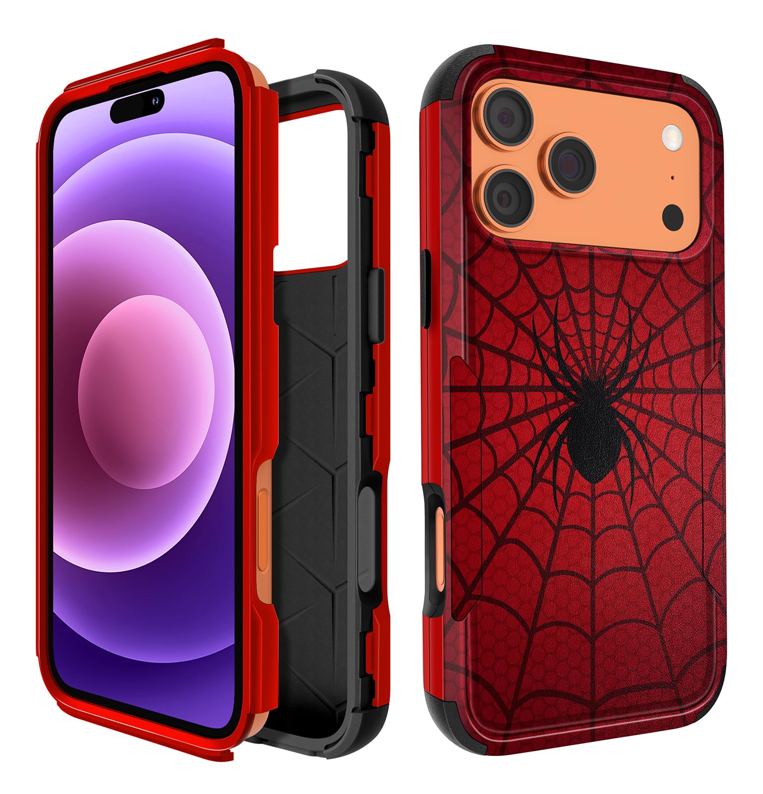 for iPhone 18 Pro Max/17 Pro Max Case, Red Cartoon for Women Boy