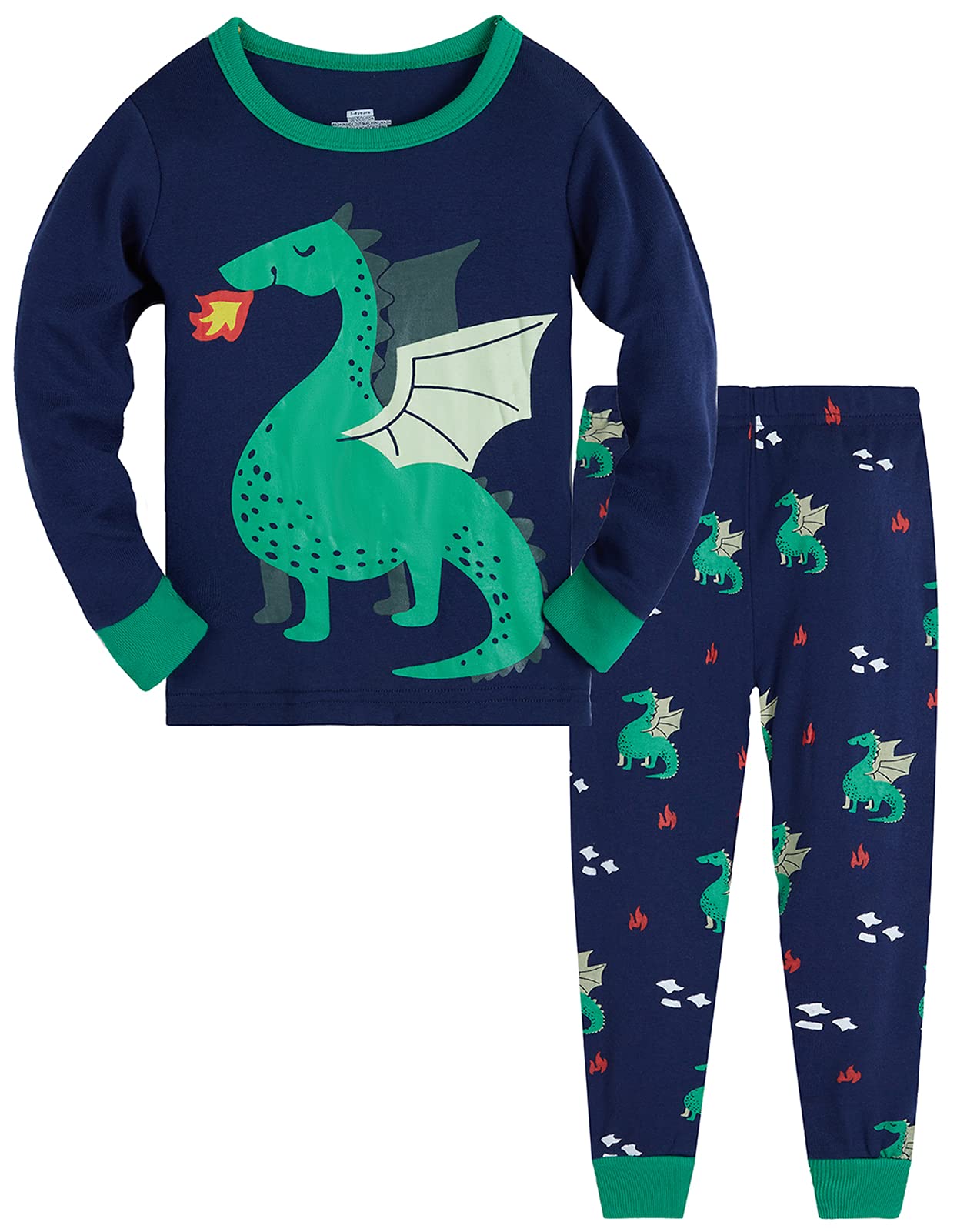 TEDD Boys Pyjamas Dinosaur Nightwear Cotton Toddler Clothes Kids Sleepwear Long Sleeve Christmas Pjs Sets 2 Piece Outfit Xmas Gift 1-12 Years — view 9