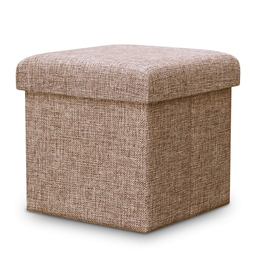 Pouf coffre de rangement pliant pour organiser et optimiser les petits espaces