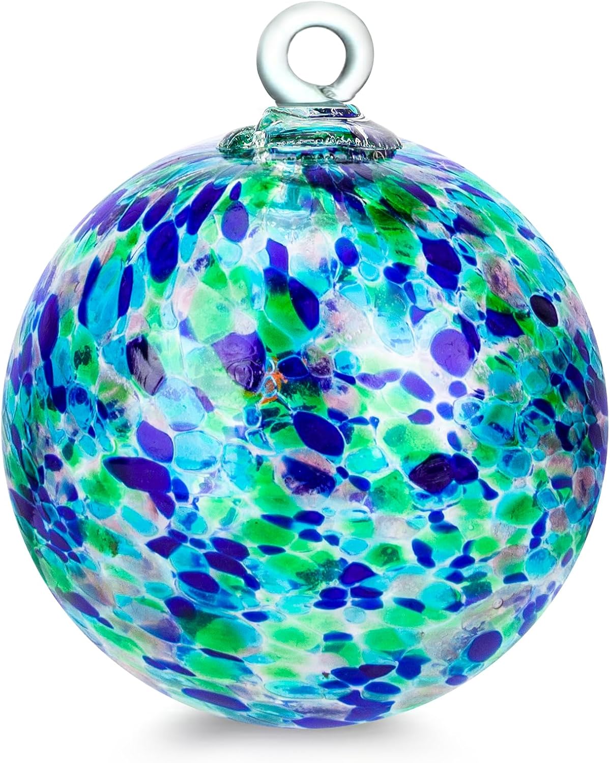 VCUTEKA Hanging Glass Gazing Ball, 6" Glass Ball Ornament
