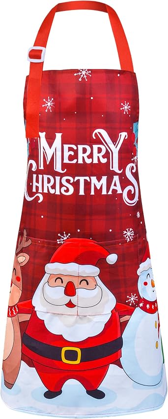 Fiodrimy Arons with Pocket Womens Waterproof Adjustable Cooking Aprons Kitchen Gardening Salon