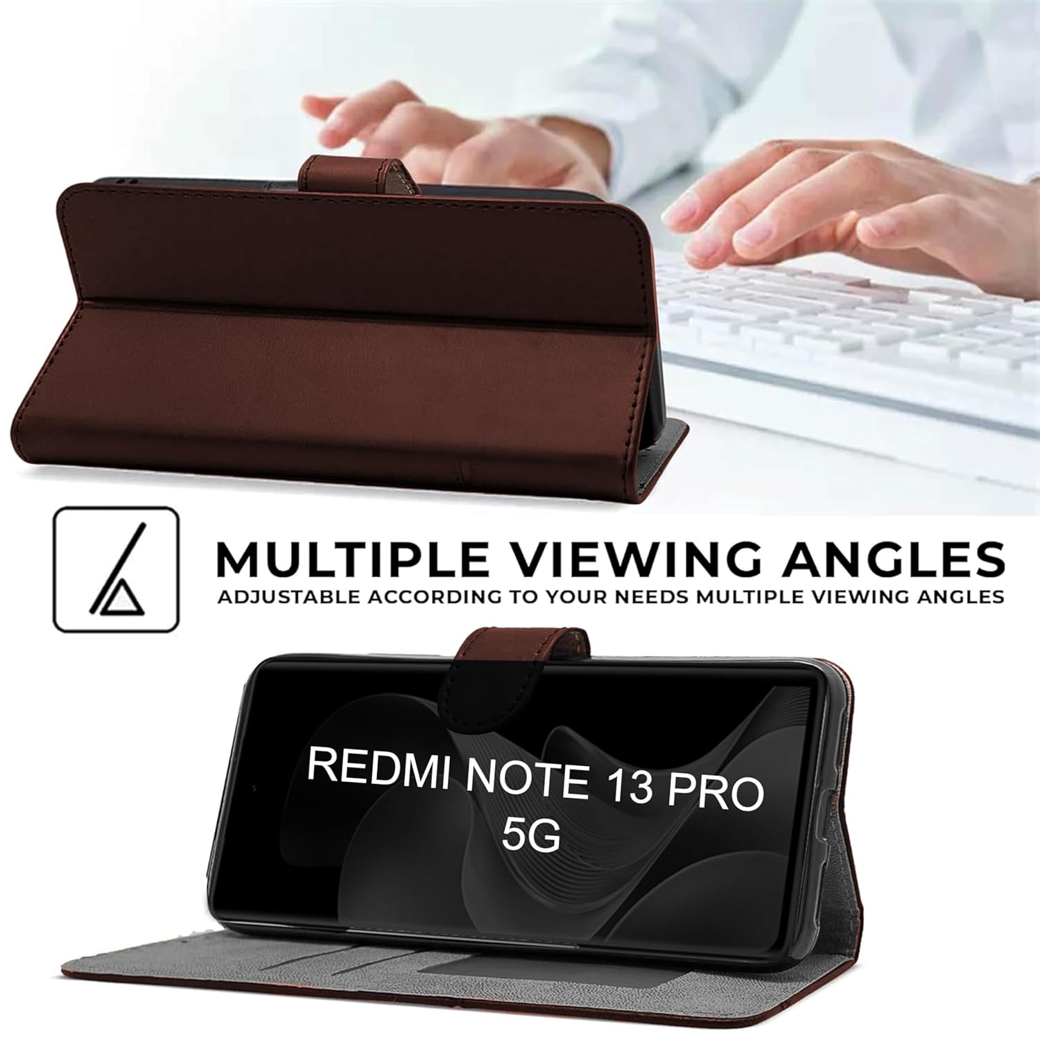 AE MOBILE ACCESSORIES® Compatible with Flip Back Cover for Redmi Note 13 Pro 5G | Arrow Design Vegan Vintage Leather | Inbuilt Stand & Pockets | Flip Back Case Cover for Redmi Note 13 Pro 5G (Brown) AE MOBILE ACCESSORIES® Compatible with Flip Back Cover for Redmi Note 13 Pro 5G | Arrow Design Vegan Vintage Leather | Inbuilt Stand & Pockets | Flip Back Case Cover for Redmi Note 13 Pro 5G (Brown)