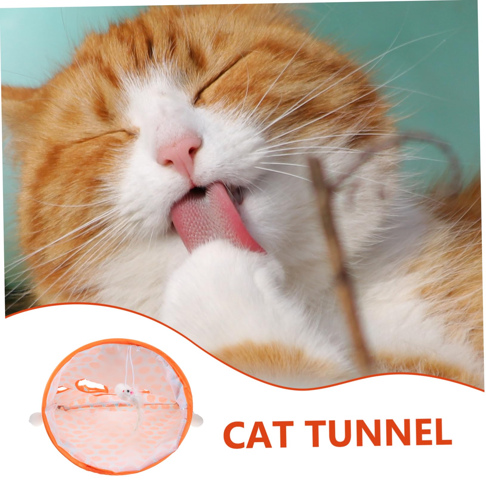 Mipcase 3pezzi Tunnel Per Gatti Con Pompon Gioco Interattivo Per Istinto Di Esplorazione Giocattolo Per Uso Ed Esterno Per Amici Con Animali Domestici Spazio Privato Sicuro e Confortevole