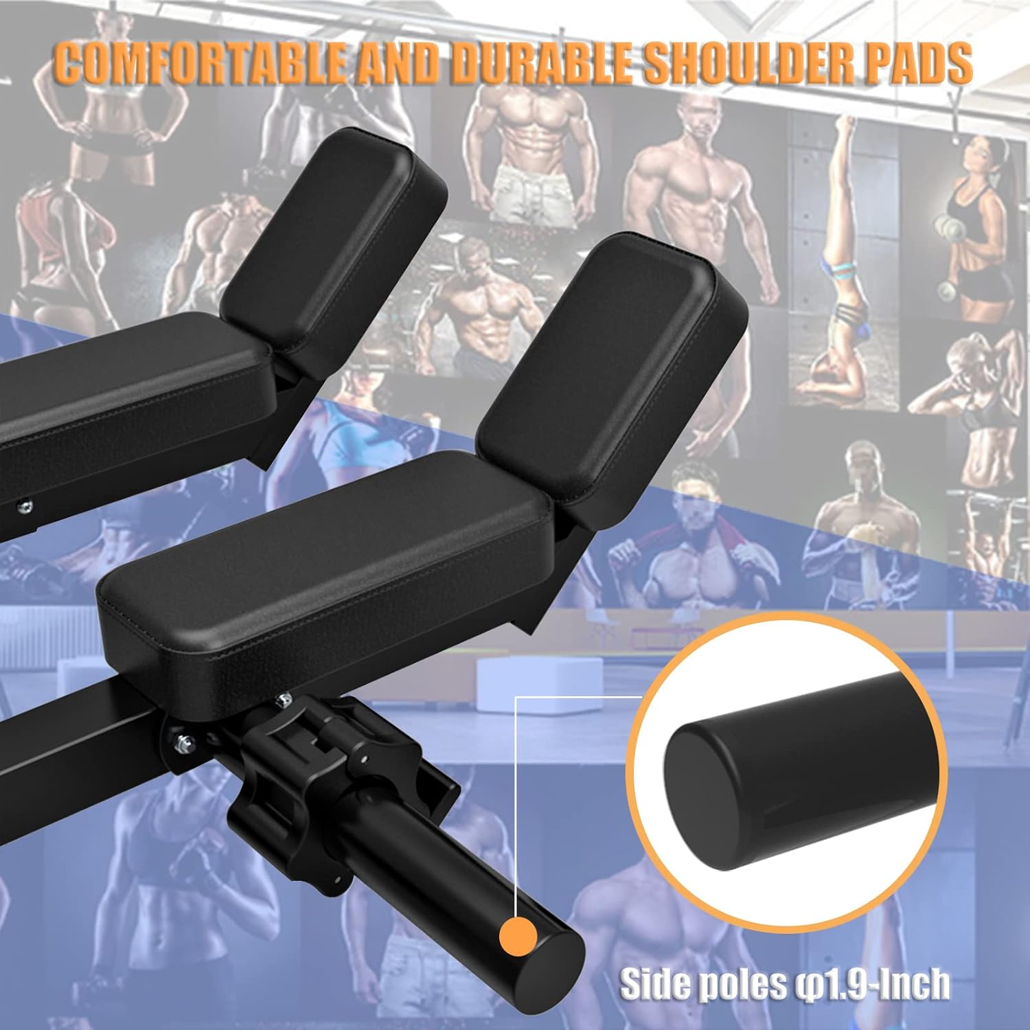 T Bar Row Shoulder Press Landmine Handle Black for 50mm (2 Inches) Barbell Back Attachment for Home Gym Strength Training Equipment