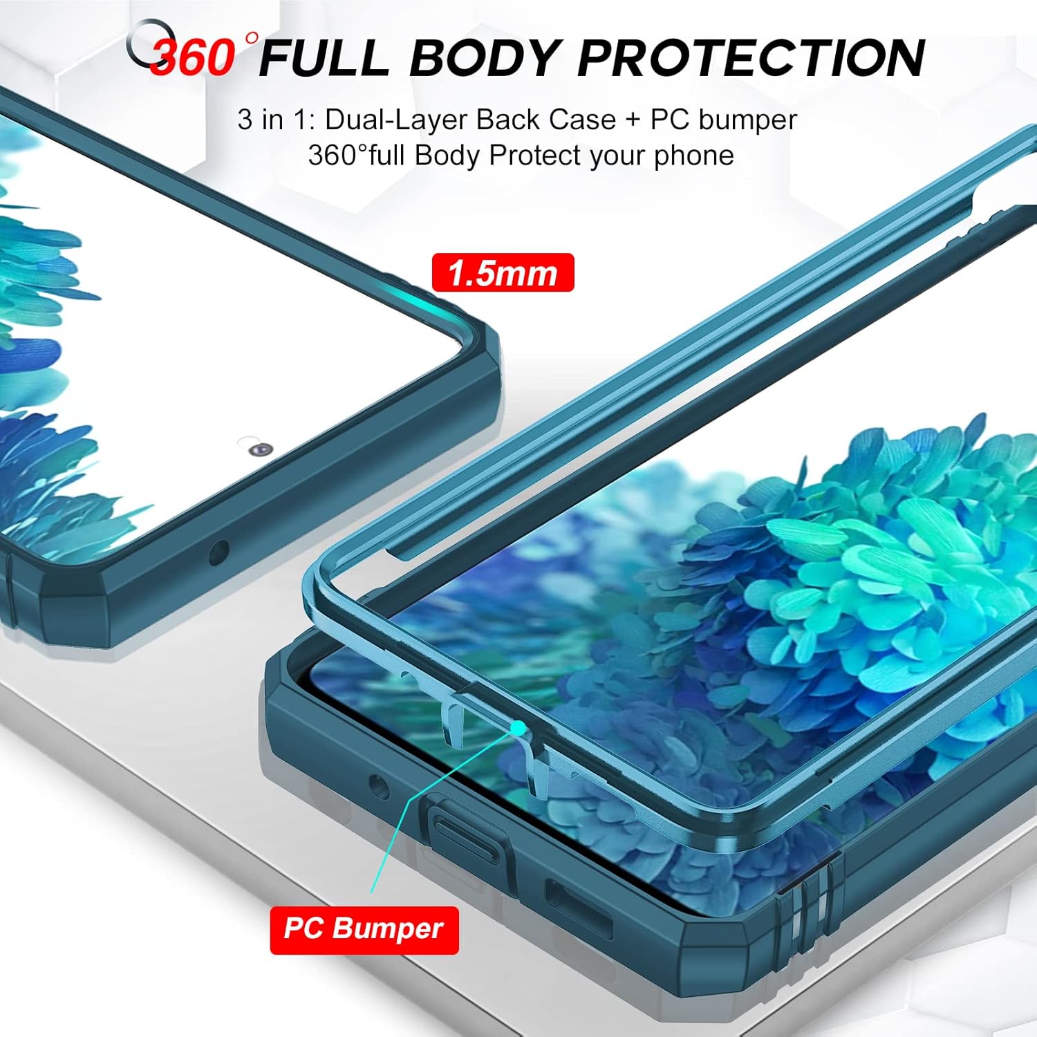 LeYi for Samsung Galaxy S20 FE Case with Slide Camera Cover and 2 Tempered Glass Screen Protector, S20FE Phone Case with Ring Holder Heavy Duty Shockproof Hard Armour Phone Cover for S 20 FE, Blue 7 714jrWESaoL. AC SL1500