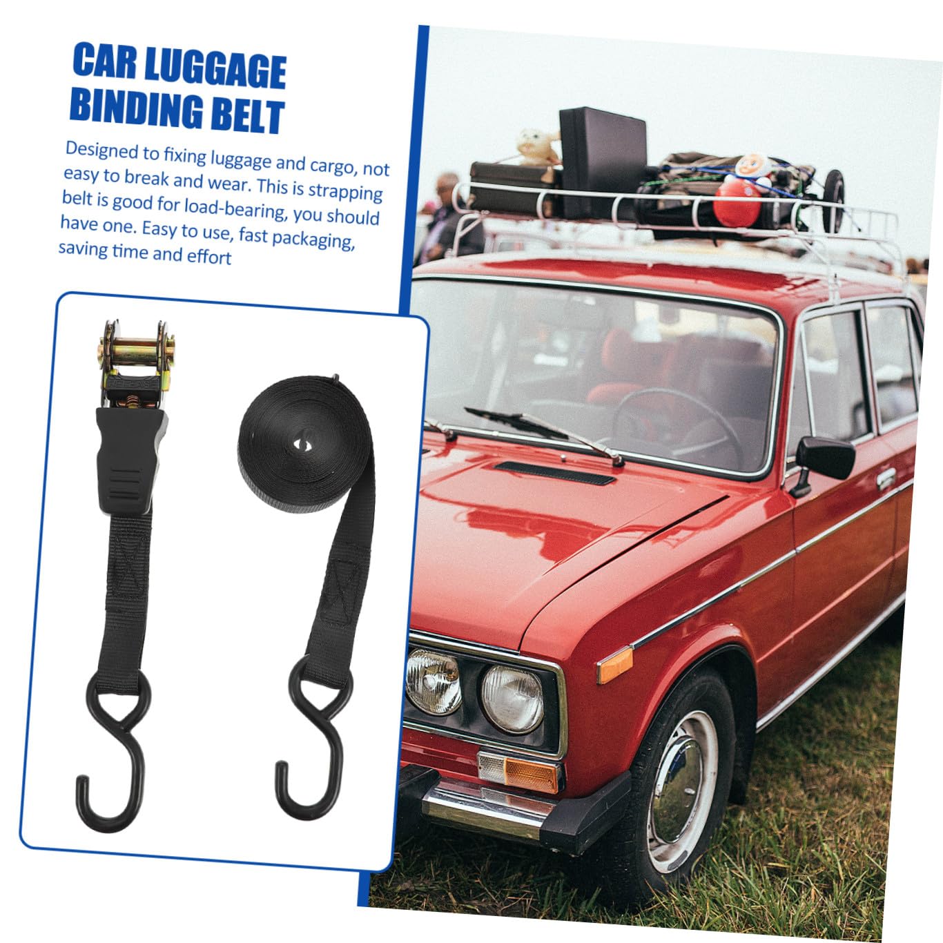 Sangles De Fixation De Bagages 25 Mm Lot De 2 Sets De Noir Ceintures De Serrage Réglables pour Moto Voiture Camping-Car Usage Extérieur Remorquage Transport Sécuritaire