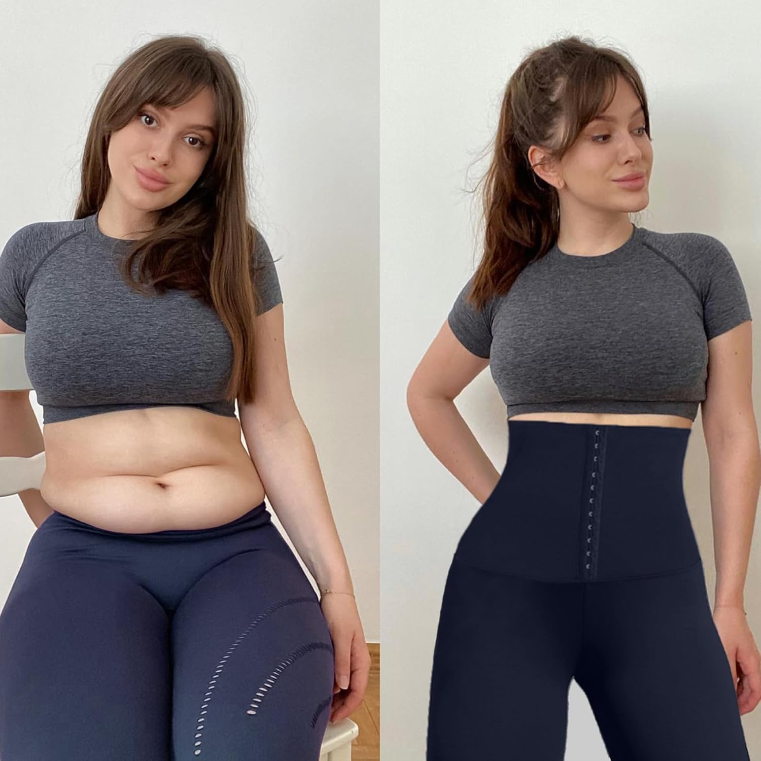 JGS1996 Plus Size Shapewear Tummy Control Leggings for Women High Waisted Compression Corset Waist Trainer Pants Body Shaper - Image 2