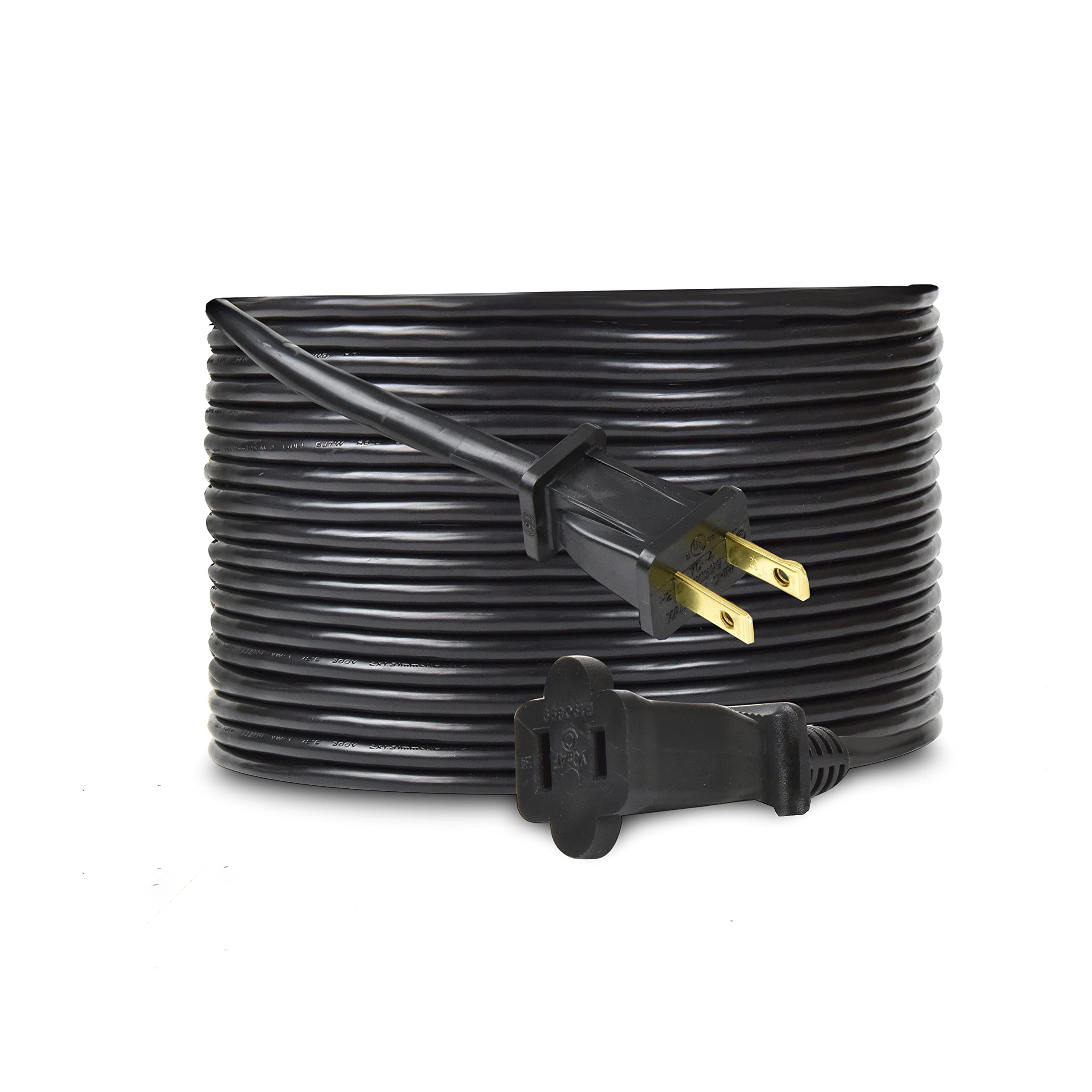BindMaster Extension Cord/Wire Power Cable, Indoor/Outdoor, 16/2, Single Outlet, 20 Feet, UL Listed, Black