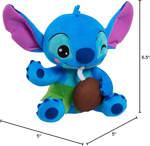Miniatura 5 de Disney Stitch - Pequeño punto de peluche y coco, animal de peluche, azul, alien, juguetes para niños a partir de 2 años Just Play