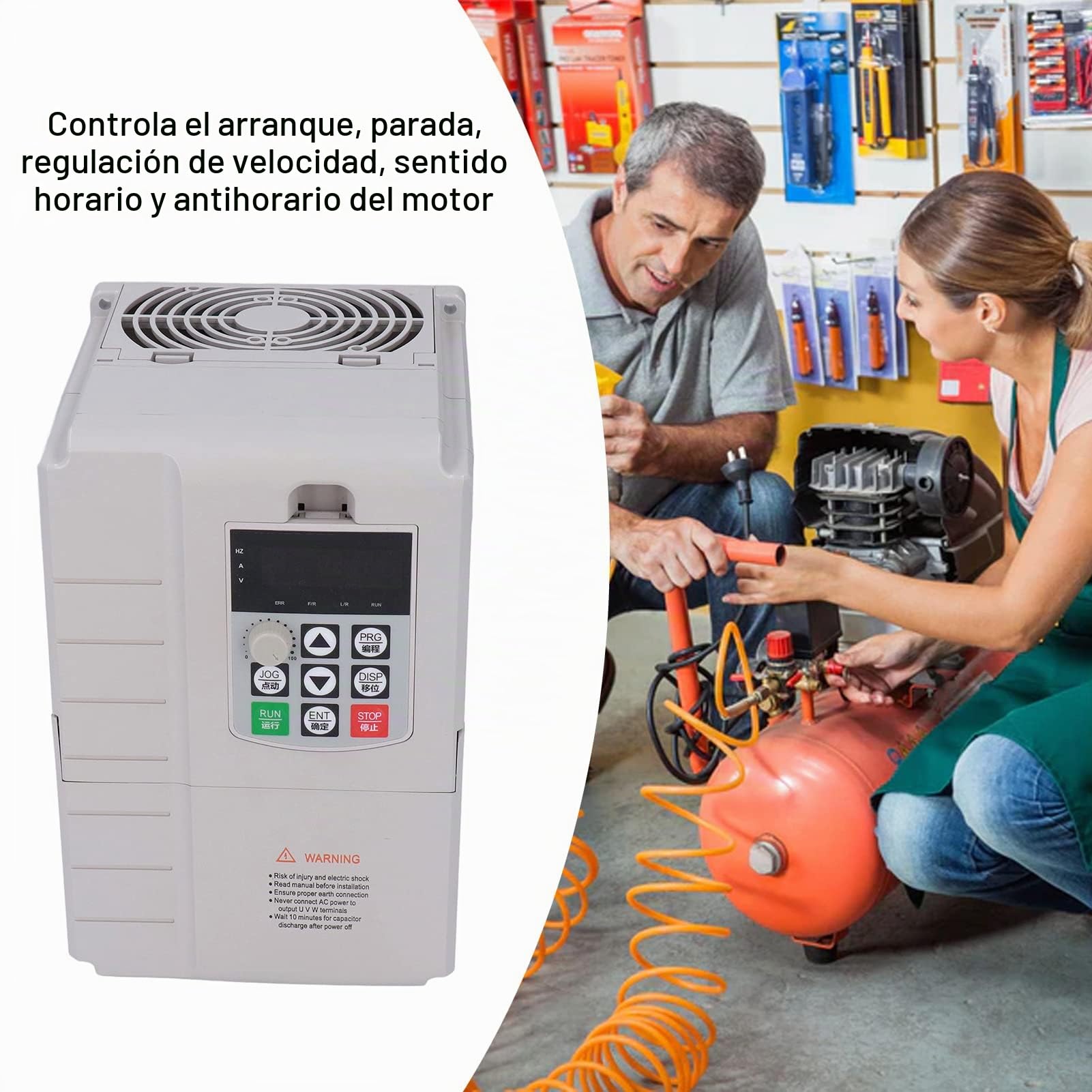 Convertidor de Frecuencia Regulador de Velocidad del Motor de 75 KW Entrada Monofásica de 220 V Salida Trifásica de 380 V Variador de Frecuencia
