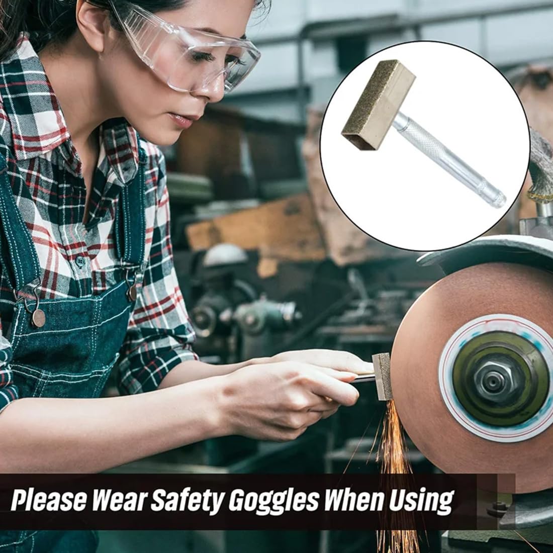 3 Pezzi Ravvivatore Per Mole - Testa Diamantata 45x10 Mm, Per Smerigliatrici E Mole Da Banco - Foto 5