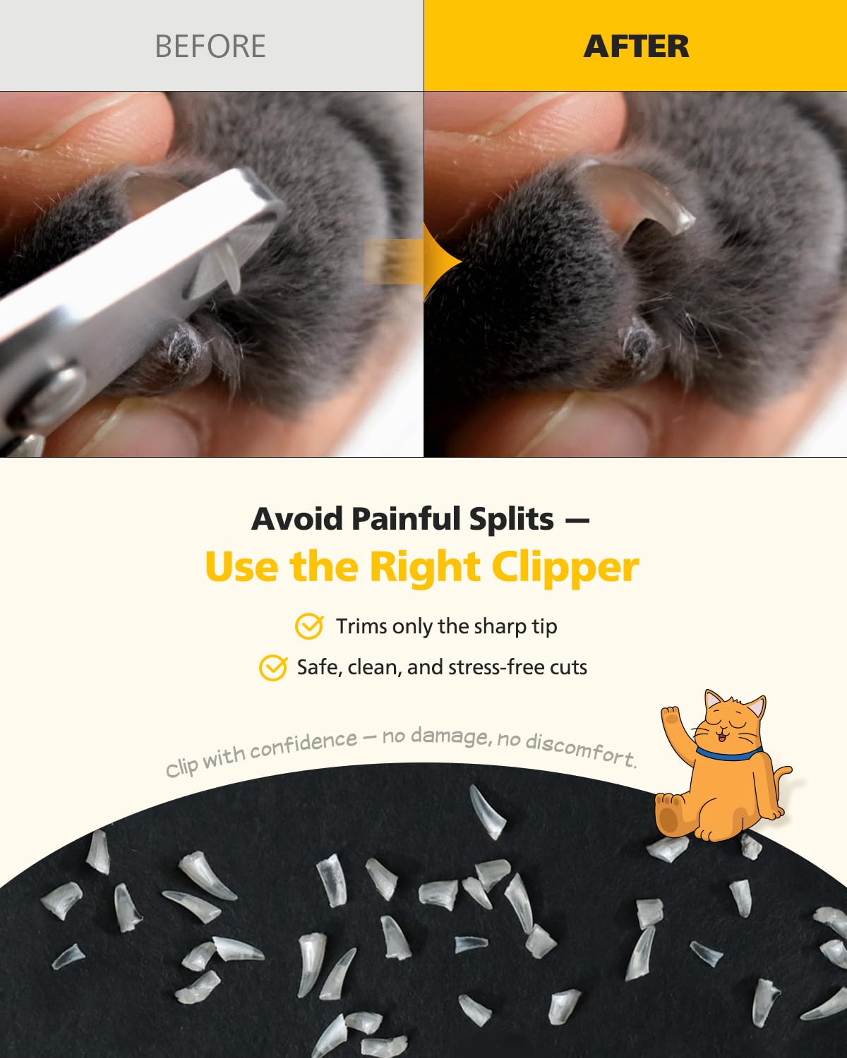 [PETHROOM] Cat Nail Clipper Trimmer for Indoor Cats with Circular Cut Hole (2mm) | Premium Sturdy Stainless Steel Blade Cat Claw | Safe, Easy, Accurate, Quiet & Fast | Avoid Overcutting - image 6