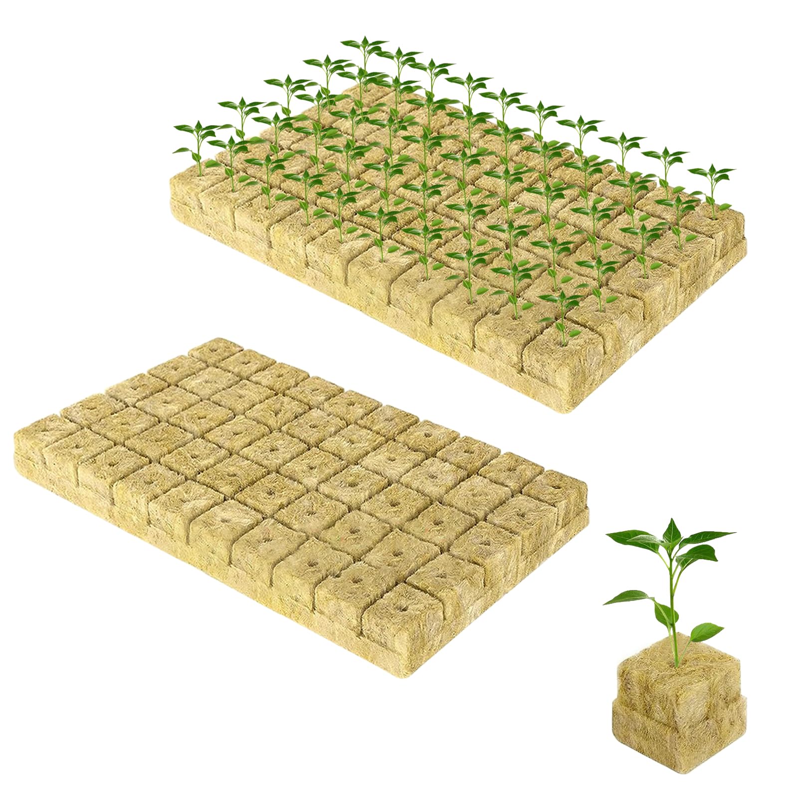 Cubes hydroponiques en laine de roche pour potager d'intérieur et serre sans sol