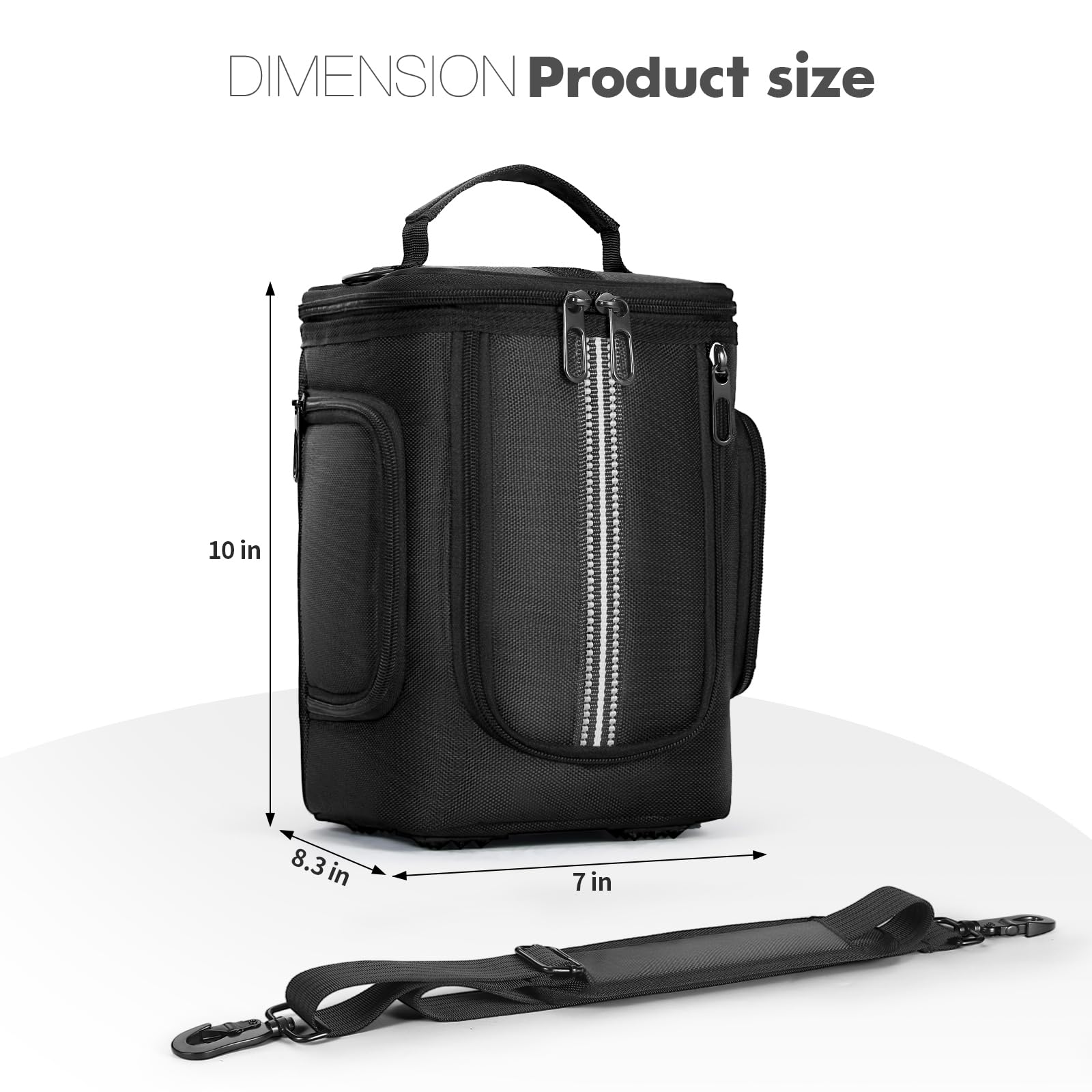 Sac de transport souple compatible avec la station d'alimentation portable Anker SOLIX C300, étui de rangement de voyage pour alimentation, câble de charge et accessoires (C300 DC non