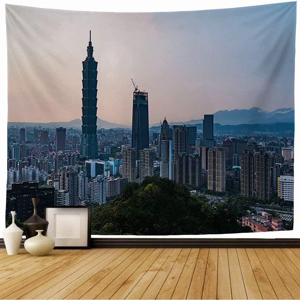 Starookc Tapestry Taipei Architecture Citylights Sky Taiwan