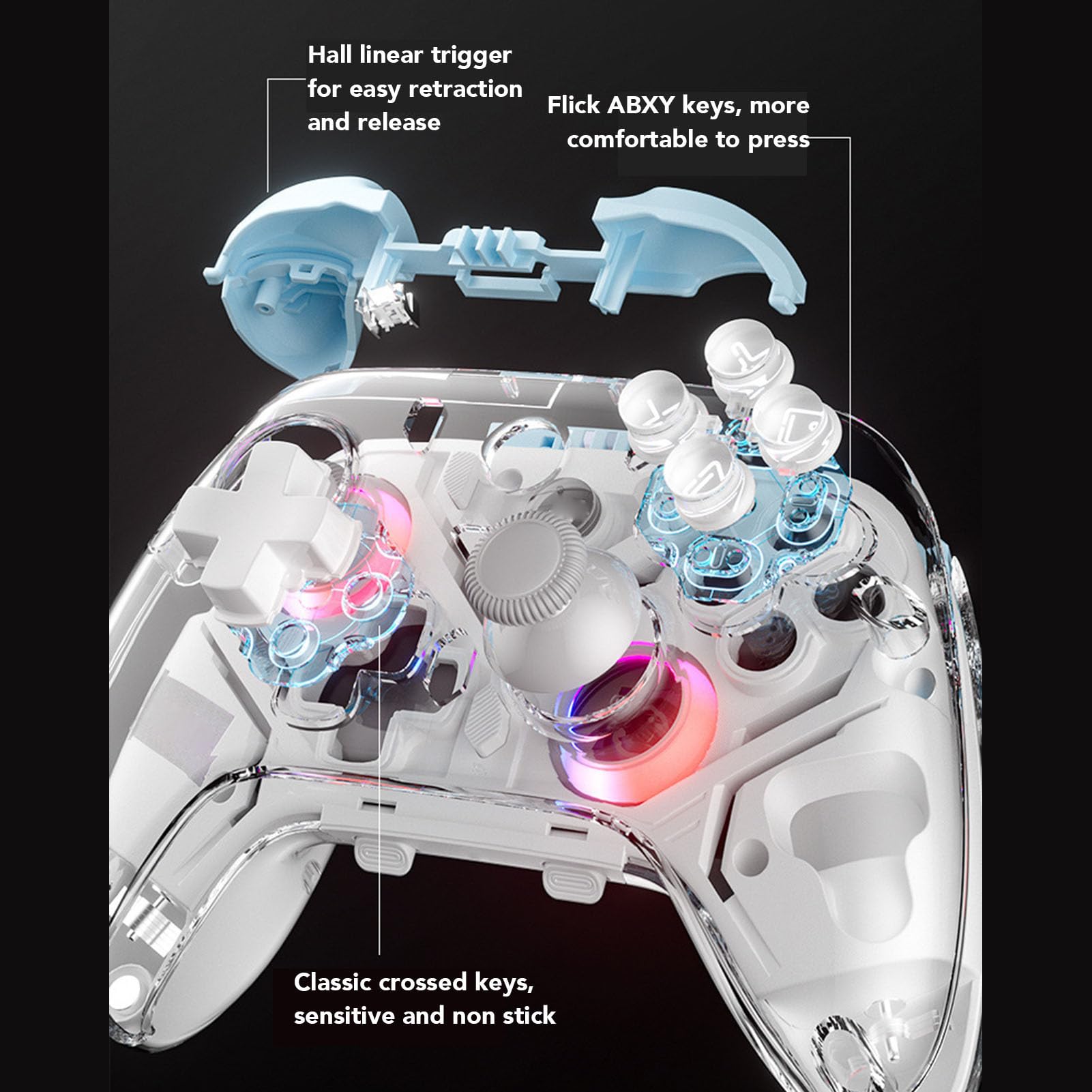 Hamwesh Pro Controller Controller di Gioco Bluetooth di Gioco per PC