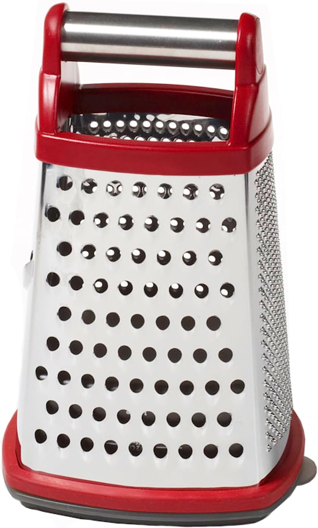 KN300OSERA KitchenAid Gourmet 4-Sided Stainless Steel Box Grater with Detachable Storage Container, Small, Red