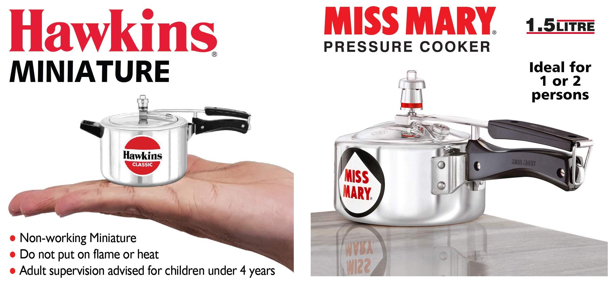 Buy Hawkins Toy Cooker, Silver + Hawkins Miss Mary Aluminum Pressure